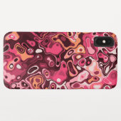 Coques Case-Mate iPhone Motif Abstrait moderne rose-bordeaux (Dos (Horizontal))