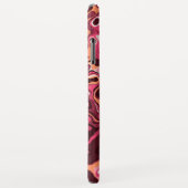 Coques Case-Mate iPhone Motif Abstrait moderne rose-bordeaux (Dos/Droite)