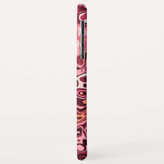 Coques Case-Mate iPhone Motif Abstrait moderne rose-bordeaux (Dos/Gauche)