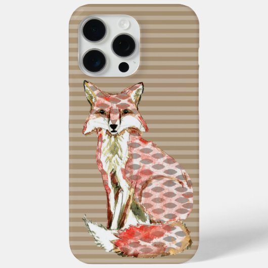 Coques Case-Mate iPhone Motif Abstrait moderne Watercolor Fox (Verso)