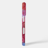 Coques Case-Mate iPhone Motif abstrait Monogram rose rouge violet (Verso / Droite)