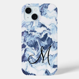 Coque Pour iPhone 15 Motif Abstrait Monogramme