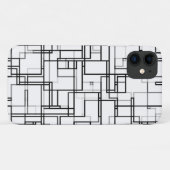 Coques Case-Mate iPhone Motif Abstrait noir et blanc (Dos (Horizontal))