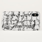 Coques Case-Mate iPhone Motif Abstrait noir et blanc (Dos (Horizontal))