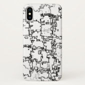Coques Case-Mate iPhone Motif Abstrait noir et blanc (Dos)
