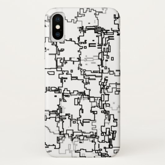 Coques Case-Mate iPhone Motif Abstrait noir et blanc (Dos)