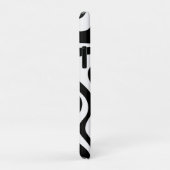 Coques Case-Mate iPhone Motif Abstrait noir et blanc rétro (Dos/Droite)