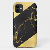 Coques Case-Mate iPhone Motif Abstrait noir et or (Dos)