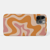 Coques Case-Mate iPhone Motif Abstrait Orange Rose rétro (Dos (Horizontal))