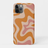 Coques Case-Mate iPhone Motif Abstrait Orange Rose rétro (Dos)