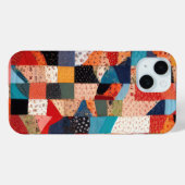 Coques Case-Mate iPhone Motif Abstrait Patchwork Quilt (Verso (horizontal))