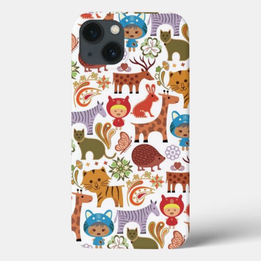 Coques Case-Mate iPhone Motif Abstrait pour enfants et animaux (Verso)