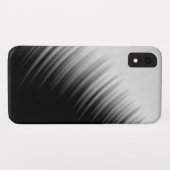 Coques Case-Mate iPhone Motif Abstrait rayé noir et blanc (Dos (Horizontal))