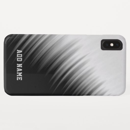 Coques Case-Mate iPhone Motif Abstrait rayé noir et blanc (Dos (Horizontal))