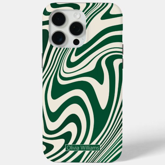Coques Case-Mate iPhone Motif Abstrait Retro Green (Verso)