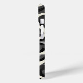 Coques Case-Mate iPhone Motif Abstrait Rétro Noir et Blanc (Verso / Gauche)
