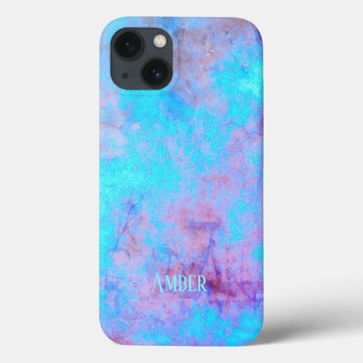 Coques Case-Mate iPhone Motif Abstrait rose bleu personnalisé (Verso)