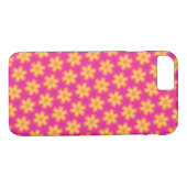 Coques Case-Mate iPhone Motif Abstrait rose et jaune vif (Dos (Horizontal))
