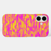 Coques Case-Mate iPhone Motif Abstrait rose jaune orange (Verso (horizontal))