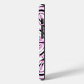 Coques Case-Mate iPhone Motif Abstrait rose noir blanc (Verso / Gauche)