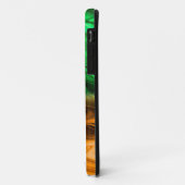 Coques Case-Mate iPhone motif Abstrait tacheté en vert orange (Dos/Gauche)