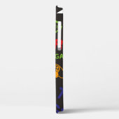 Coques Case-Mate iPhone motif abstrait transparent dans le style de jeu de (Verso / Gauche)