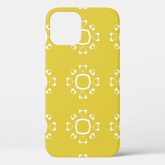Coques Case-Mate iPhone motif Abstrait transparent de couleur jaune (Verso)