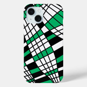 Coque Pour iPhone 15 motif Abstrait - vert