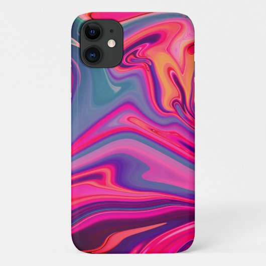 Coques Case-Mate iPhone Motif Abstrait vert bleu clair et tendance (Dos)