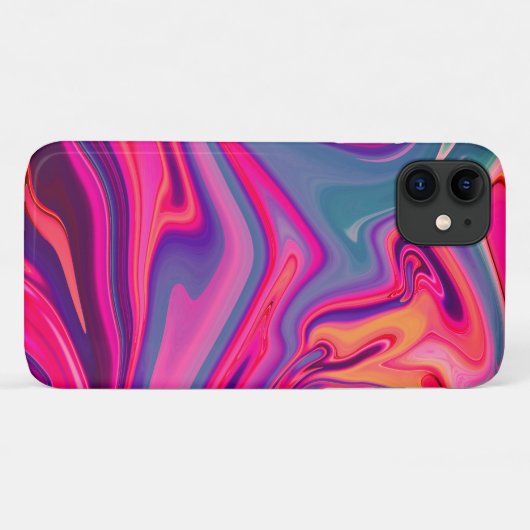 Coques Case-Mate iPhone Motif Abstrait vert bleu clair et tendance (Dos (Horizontal))