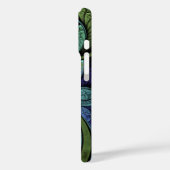 Coques Case-Mate iPhone Motif Abstrait vert et bleu La Chanteuse IV (Verso / Gauche)