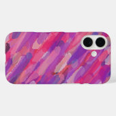 Coques Case-Mate iPhone Motif Abstrait Violet et Rose (Verso (horizontal))
