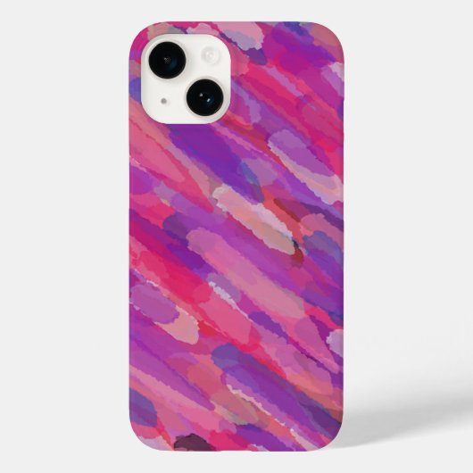 Coques Case-Mate iPhone Motif Abstrait violet et rose (Verso)