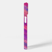 Coques Case-Mate iPhone Motif Abstrait violet et rose (Verso / Droite)