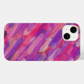 Coques Case-Mate iPhone Motif Abstrait violet et rose (Verso (horizontal))