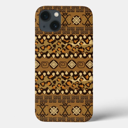 Coques Case-Mate iPhone Motif africain 2 de peau de guépard (Verso)