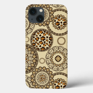 iPhone 13 Case Motif africain 3 de peau de guépard