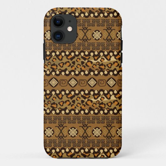 Coques Case-Mate iPhone Motif africain de peau de guépard (Dos)
