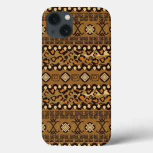 Etui iPhone 13 Motif africain en peau de guépard 2