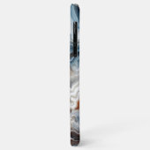 Coques Case-Mate iPhone Motif agate quartz bleu marron gris blanc élégant (Dos/Gauche)