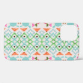 Coques Case-Mate iPhone Motif américain. Impression Ikat transparente. Vin (Verso (horizontal))