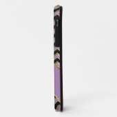Coques Case-Mate iPhone Motif Amethyst Gold Black Zigzag (Dos/Gauche)
