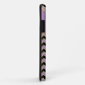 Coques Case-Mate iPhone Motif Amethyst Gold Black Zigzag (Dos/Droite)