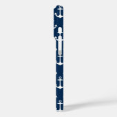 Coques Case-Mate iPhone Motif Ancre bleu marine (Verso / Gauche)