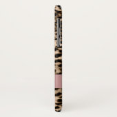 Coques Case-Mate iPhone Motif animal, brun, rose, monogramme (Dos/Gauche)