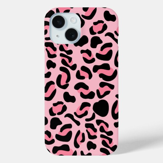 Coques Case-Mate iPhone Motif animal léopard rose moderne (Verso)