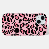 Coques Case-Mate iPhone Motif animal léopard rose moderne (Verso (horizontal))