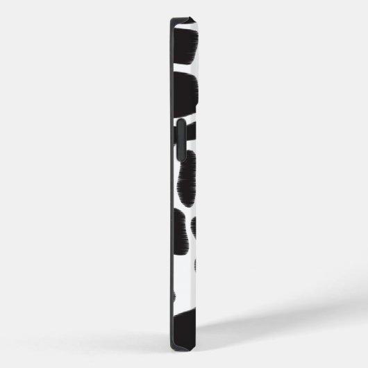 Coques Case-Mate iPhone Motif animal noir et blanc Vache tache Monogramme (Verso / Droite)