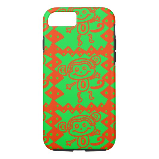 Coques Case-Mate iPhone Motif animal vert du singe mignon (Dos)
