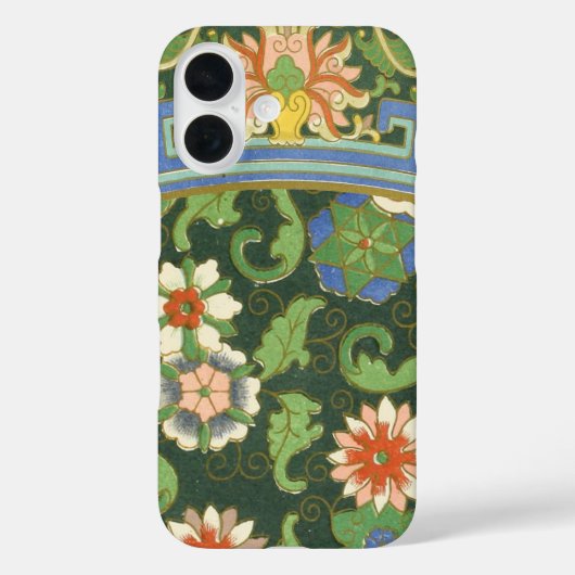 Coques Case-Mate iPhone Motif antique cloisonné chinois : Vert Jade (Verso)